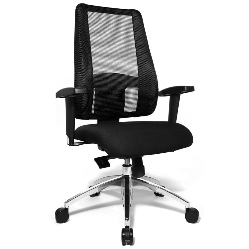Topstar bureaustoel Lady Sitness Deluxe, zwart/wit, draaibaar